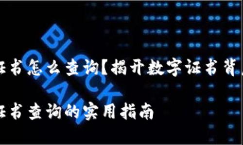区块链数字证书怎么查询？揭开数字证书背后的神秘面纱

区块链数字证书查询的实用指南